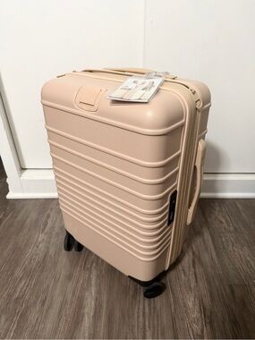 Beis carry on luggage in beige